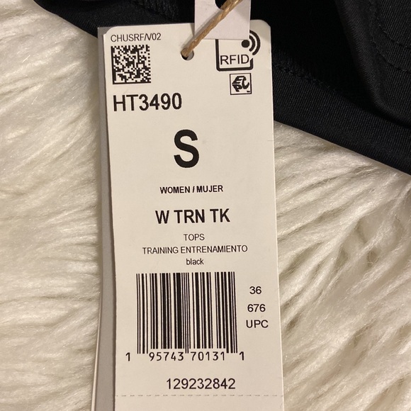 ADIDAS women’s training top size S brand new with tag color black and white - Picture 7 of 8